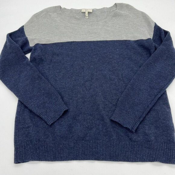 Joie Sweaters - Joie womens sz xs Sweater Camilla Pullover Two Tone Blue Gray wool cashmere